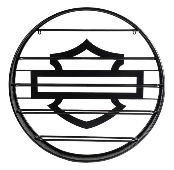 Bar Aperto in Rilievo & Shield Ruota Portavino in metallo, nero,