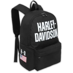 Zaino resistente Harley-Davidson con grafica della bandiera americana, nero 90815 - American Flag - immagine 1