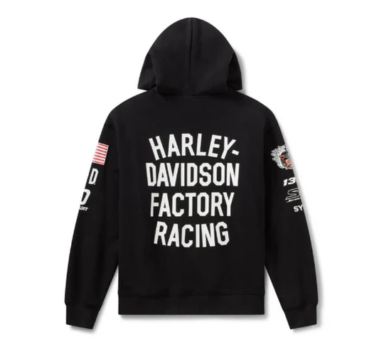 Harley-Davidson Factory Racing Hoodie - Black - Felpa con cappuccio