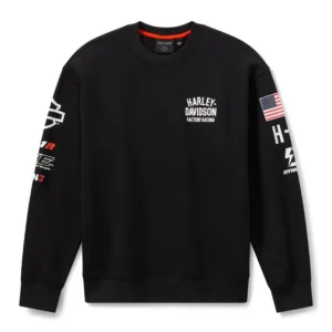 Harley-Davidson Factory Racing Crewneck Sweatshirt - Black -  Felpa girocollo - immagine 1