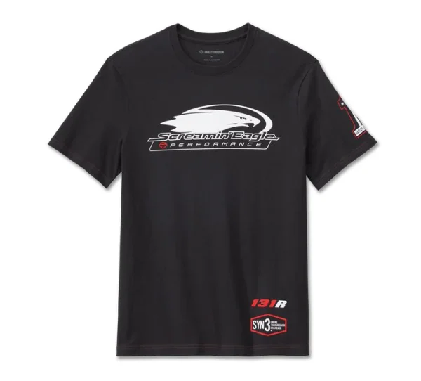 T-shirt a maniche corte Harley-Davidson Screamin' Eagle da uomo - Harley Black