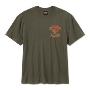 Maglietta a maniche corte da uomo H-D Engine Twins - Grape Leaf - immagine 1