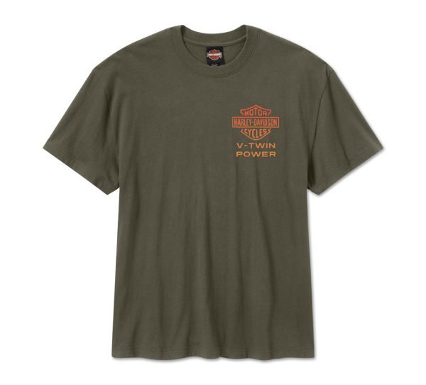 Maglietta a maniche corte da uomo H-D Engine Twins - Grape Leaf