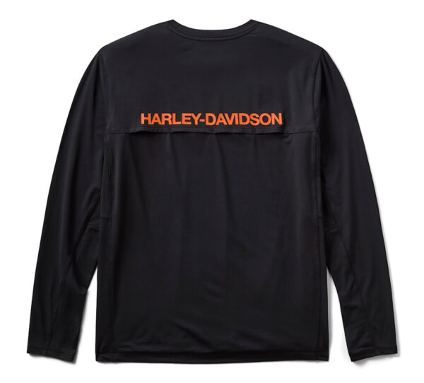 maglia a maglia a maniche lunghe ventilata H-D TECH - Harley Black
