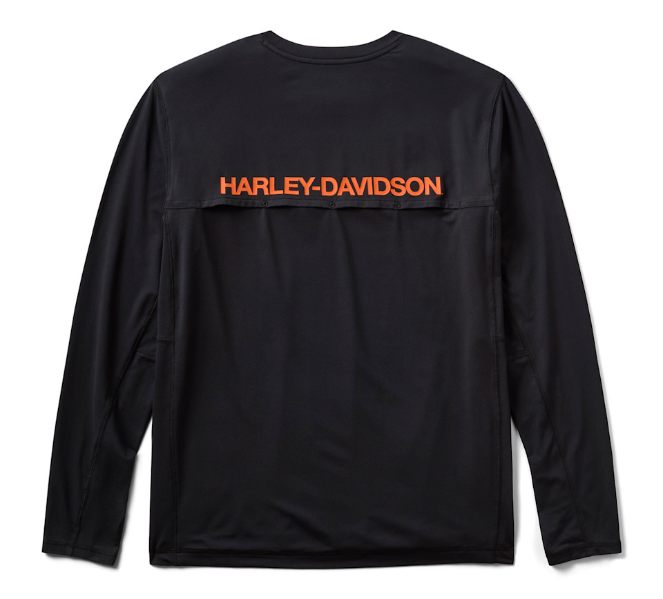 maglia a maglia a maniche lunghe ventilata H-D TECH - Harley Black - immagine 2