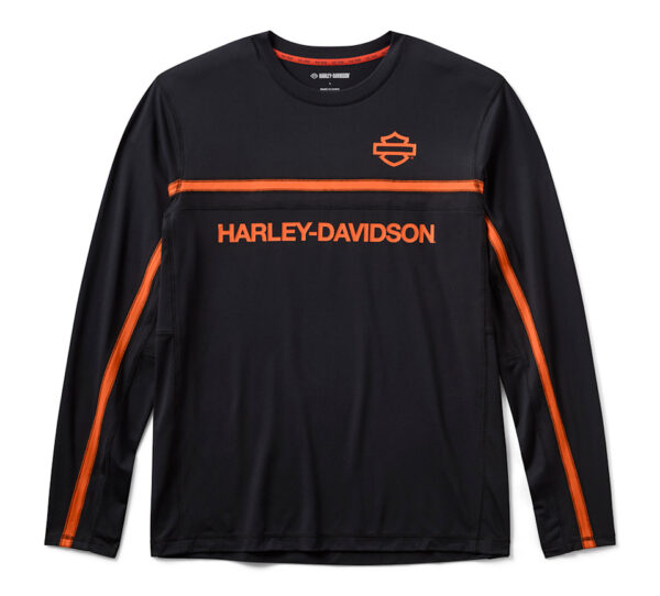 maglia a maglia a maniche lunghe ventilata H-D TECH - Harley Black