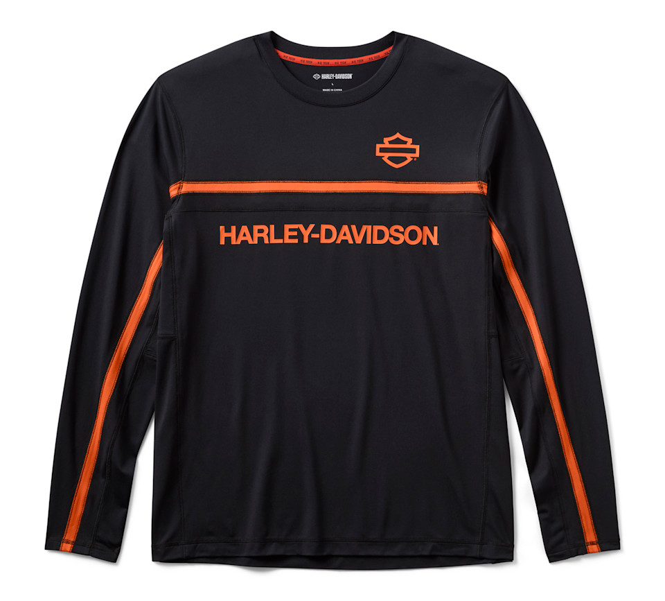 maglia a maglia a maniche lunghe ventilata H-D TECH - Harley Black - immagine 1