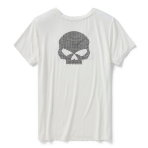 Maglia a V Willie G Skull Bling  - Bianca - immagine 2