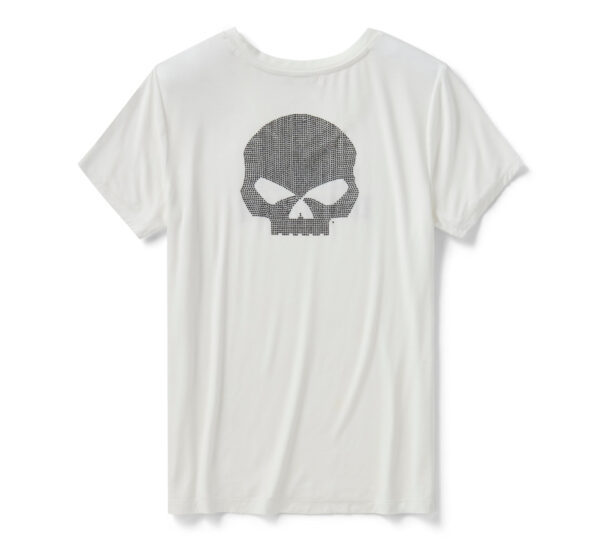 Maglia a V Willie G Skull Bling  - Bianca