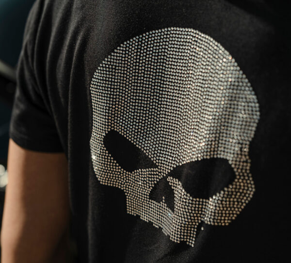 Willie G Skull Bling a V - Harley Black