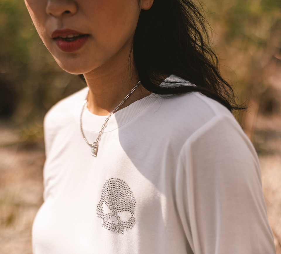 Maglia a maniche lunghe Willie G  Skull Bling - immagine 3