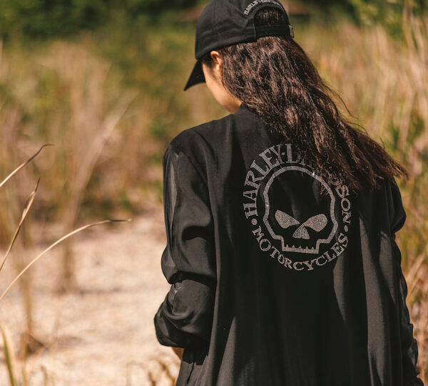 Cappellino da baseball Willie G Bling Skull da donna - Harley Black.