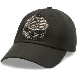 Cappellino da baseball Willie G Bling Skull da donna - Harley Black. - immagine 1