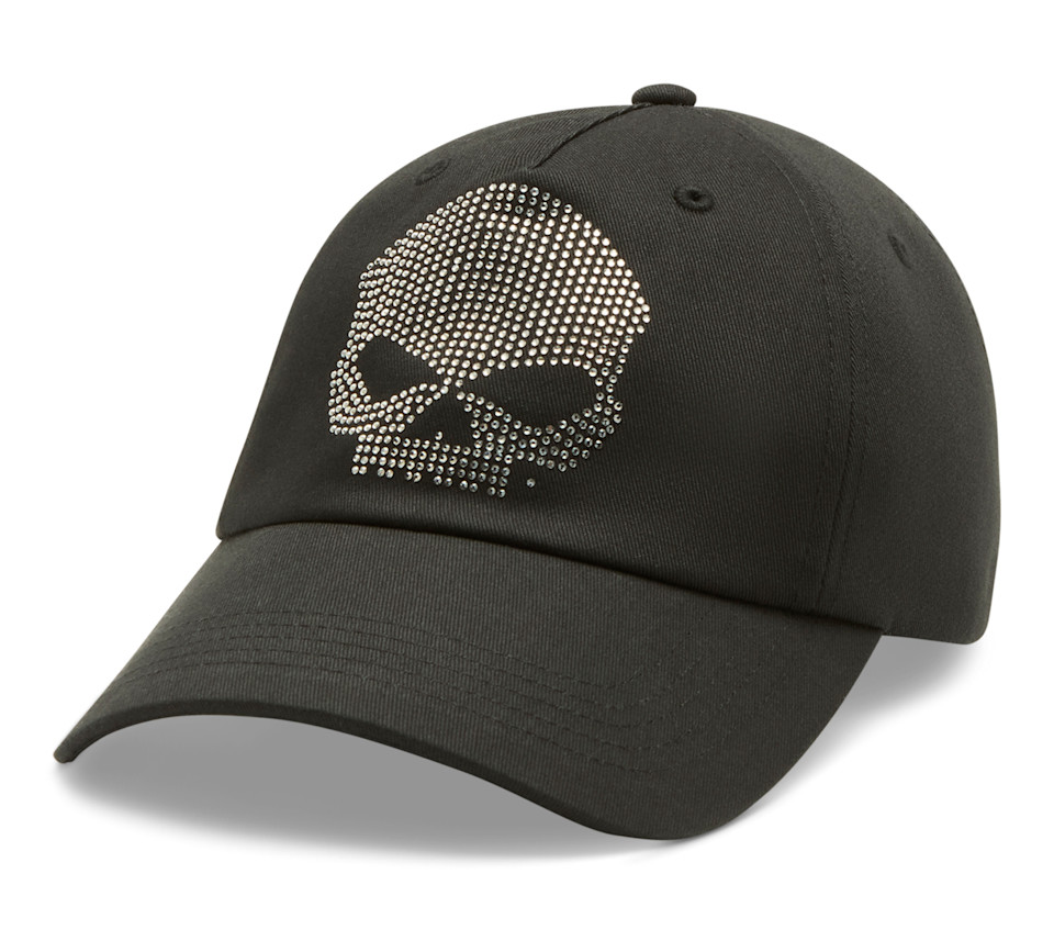 Cappellino da baseball Willie G Bling Skull da donna - Harley Black. - immagine 1