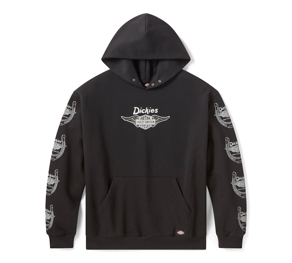 Felpa - Hoodie pullover oversize Winged Horseshoe Dickies x H-D - Black - immagine 1