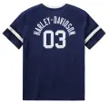 Harley-Davidson T-shirt Striscia Essenziale a Maniche '03 Blu Scuro Heather - immagine 2