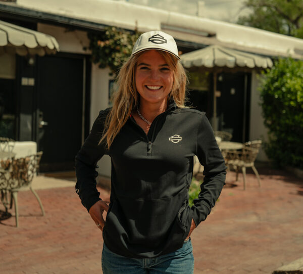 Pullover con zip a 3/4 H-D TECH da donna