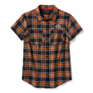 Camicia a maniche corte a quadri da donna H-D TECH - immagine 1