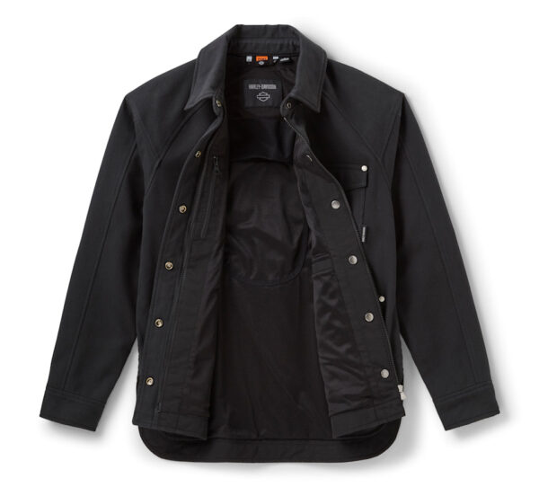 Giacca da moto femminile Willie G Skull con orlo arrotondato