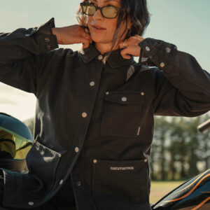 Giacca da moto femminile Willie G Skull con orlo arrotondato - immagine 4