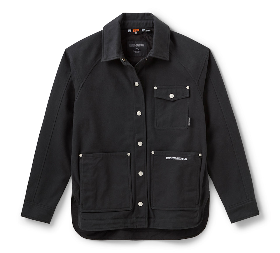 Giacca da moto femminile Willie G Skull con orlo arrotondato - immagine 1