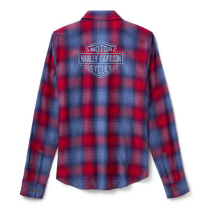 Camicia H-D Essential a quadri con bottoni frontali - immagine 2