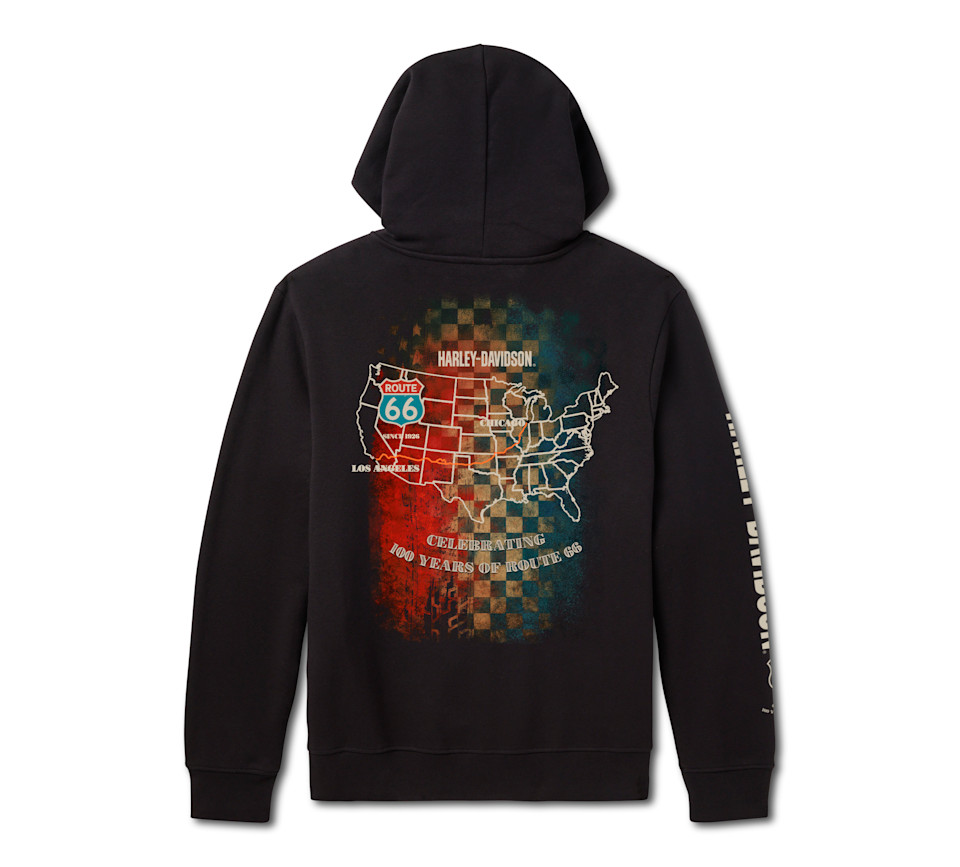 Felpa con cappuccio e zip intera H-D Route 66 Anniversary - immagine 2