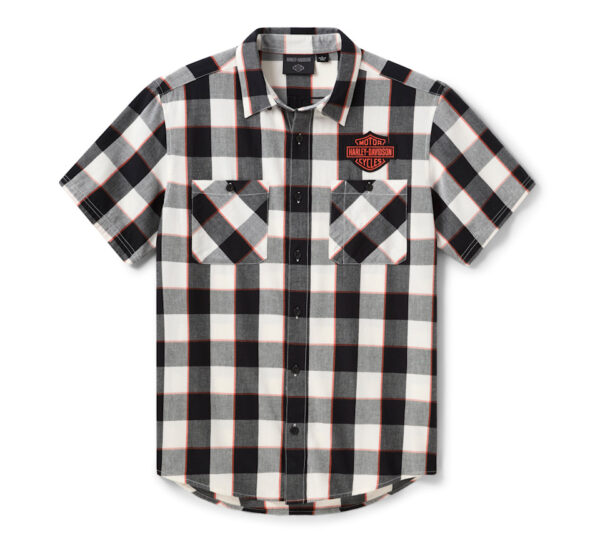 Camicia a maniche corte H-D Essential Buffalo a quadri