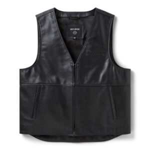 Gilet riflettente in pelle a teschio Willie G - immagine 1