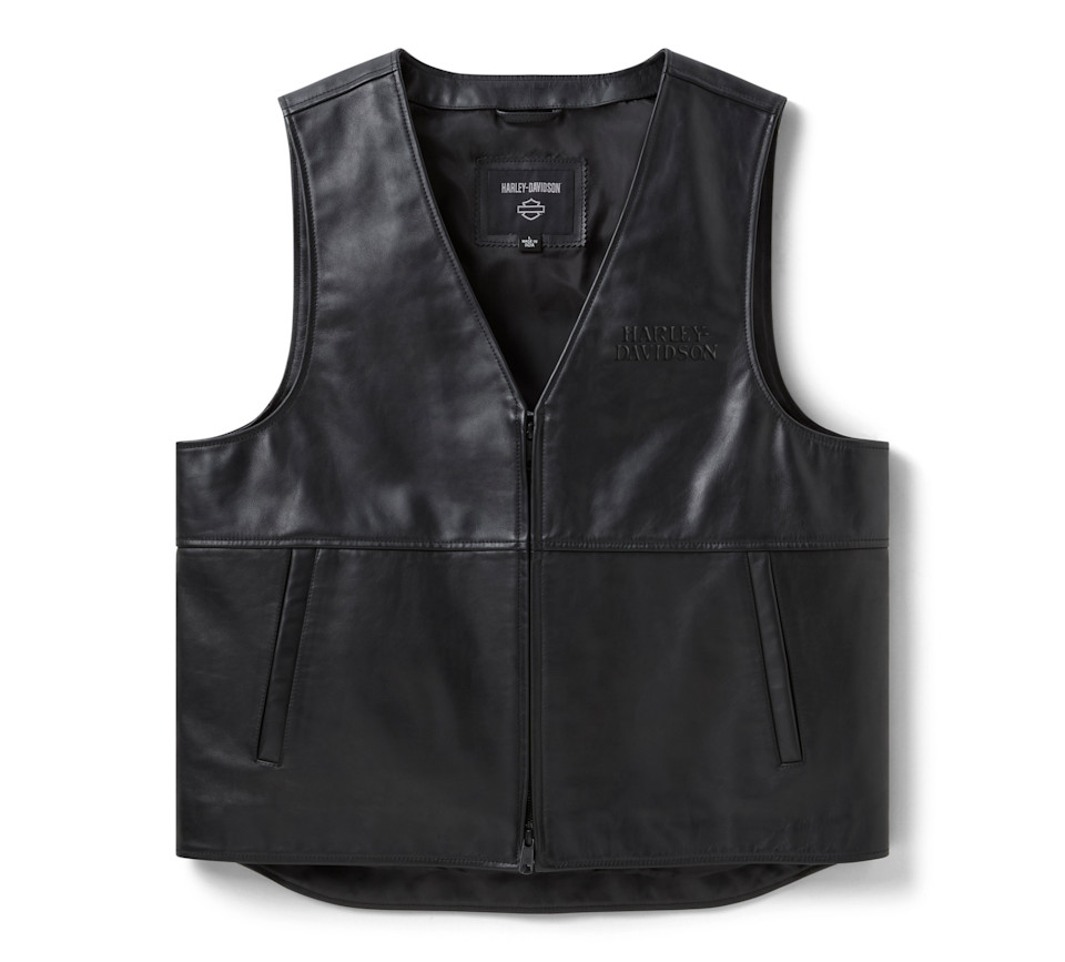 Gilet riflettente in pelle a teschio Willie G - immagine 1