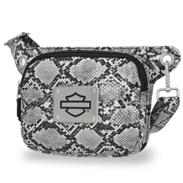 Borsa in vita regolabile con il logo Harley-Davidson Python Python, MHW185/08 nera