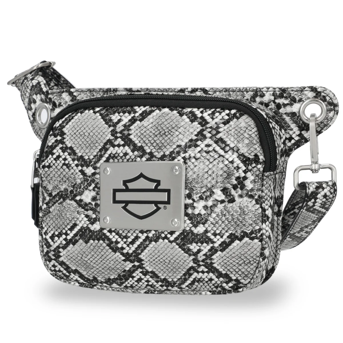 Borsa in vita regolabile con il logo Harley-Davidson Python Python, MHW185/08 nera - immagine 1