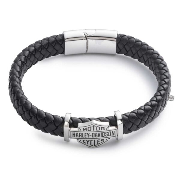 Bracciale da uomo Leather Bar & Shield Logo Harley-Davidson