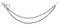 Catena portafoglio doppia maglia da 18 pollici maschile con finitura Gunmetal Articolo # MAU306/37