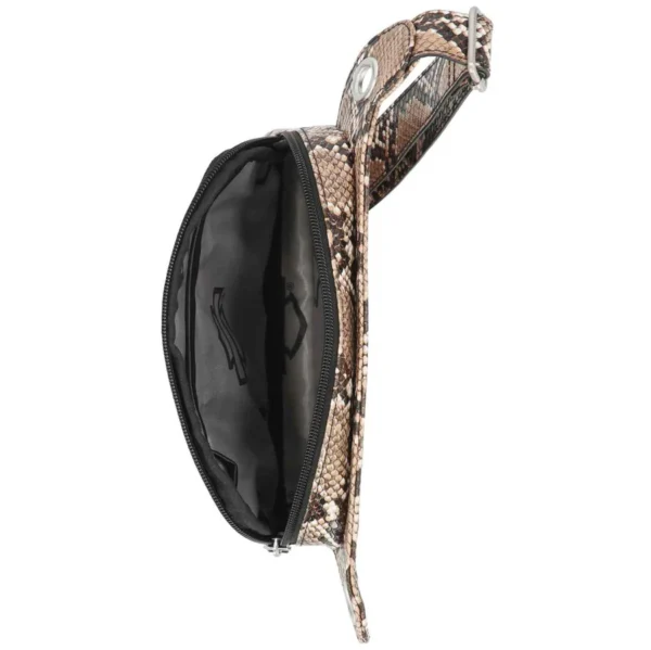 Borsa in vita regolabile con stampa Python Harley-Davidson Python e Logo, MHW185/01 marrone