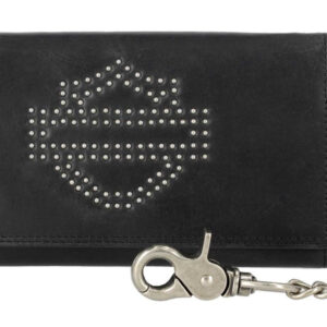 Harley-Davidson® Men's Nail Head Open Bar & Shield Logo Portafoglio  con catena - immagine 1